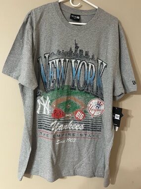 New Era heather grey New York Yankees tee